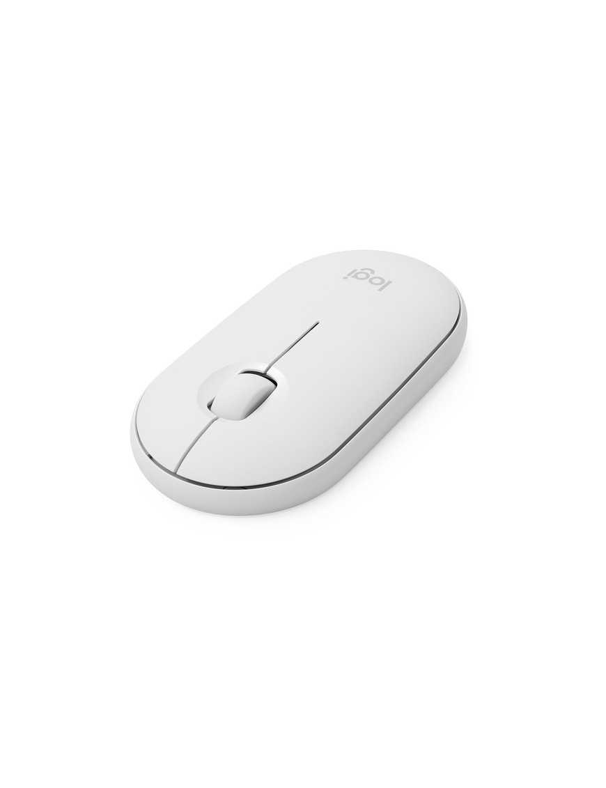 Logitech Pebble i345 Mouse - Wireless - Bluetooth - White - 1000 dpi - Scroll Wheel - 3 Button(s)