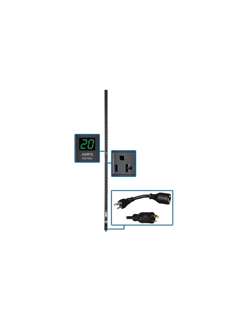 Tripp Lite PDUMV20-72 Metered Vertical PDU - NEMA L5-20P - 36 x NEMA 5-15/20R - 120 V AC - 2 kW - 0U - Vertical - Rack-mountable