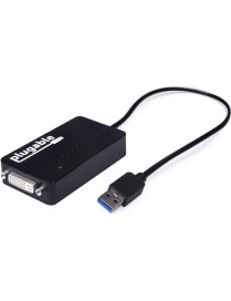 Plugable USB 3.0 HDMI/DVI/VGA Adapter for Multiple Monitors - 1 Pack - USB 3.0 - 1 x DVI Digital Video Female, 1 x HDMI Digital 