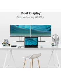 Plugable USB-C Dual HDMI Mini Docking Station - for Notebook/Monitor - Memory Card Reader - SD, SDHC, SDXC, MultiMediaCard (MMC)