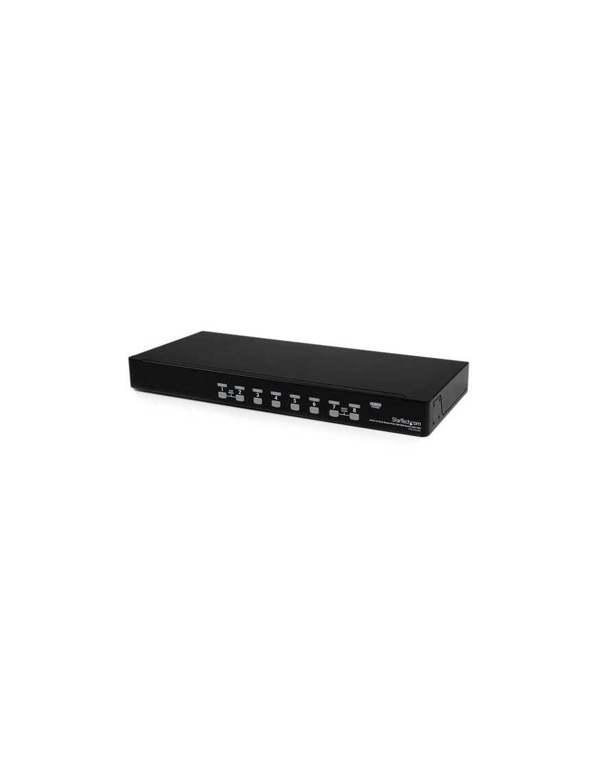 StarTech.com 8 Port 1U Rackmount USB KVM Switch with OSD - Control up to 8 VGA and USB computers from a single keyboard, mouse a