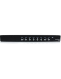 StarTech.com 8 Port 1U Rackmount USB KVM Switch with OSD - Control up to 8 VGA and USB computers from a single keyboard, mouse a