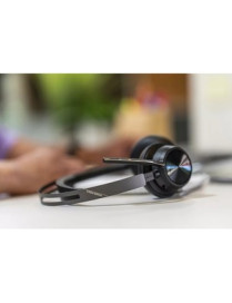 HP Inc. Poly Voyager Focus 2 Headset - Stereo - USB Type A, Micro USB - Wired/Wireless - Bluetooth - 164 ft - 20 Hz - 20 kHz - O