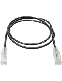 Tripp Lite Cat6 UTP Patch Cable (RJ45) - M/M, Gigabit, Snagless, Molded, Slim, Black, 3 ft. - 3 ft Category 6 Network Cable for 