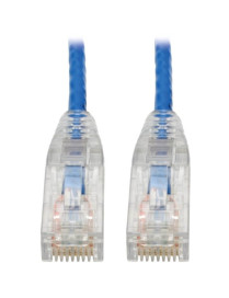 Tripp Lite Cat6 UTP Patch Cable (RJ45) - M/M, Gigabit, Snagless, Molded, Slim, Blue, 7 ft. - 7 ft Category 6 Network Cable for N