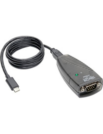 Tripp Lite USB-C to Serial Adapter (DB9) - Keyspan, High-Speed (M/M), Detachable Cable, TAA - 1 x Type C USB Male - 1 x 9-pin DB