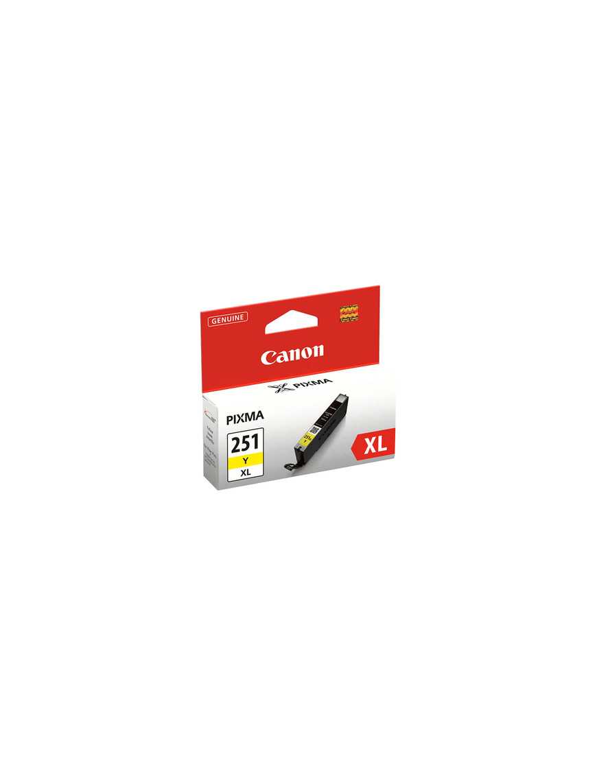 Canon CLI-251XL Original High Yield Inkjet Ink Cartridge - Yellow Pack - 665 Pages