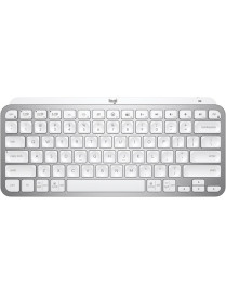 Logitech MX Keys Mini (Pale Grey) - Wireless Connectivity - Bluetooth - 32.81 ft (10000 mm) Emoji, Dictation, Mute Hot Key(s) - 