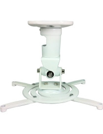 Amer Networks Amer Mounts Universal Ceiling Projector Mount - White - Supports up to 30lb load, 360 degree rotation, 180 degree 