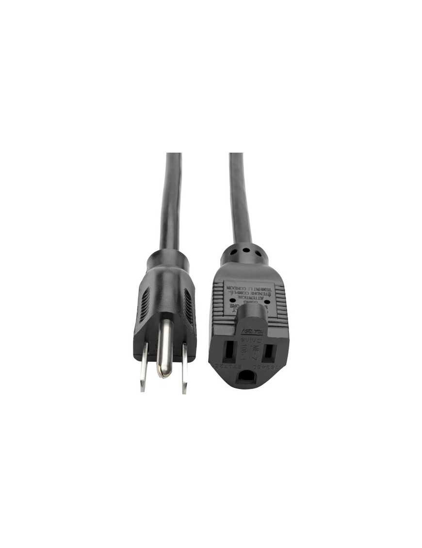 Tripp Lite 25ft Power Cord Extension Cable 5-15P to 5-15R 10A 18AWG 25' - 120 V AC10 A - Black - 25 ft Cord Length