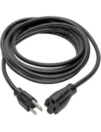 Tripp Lite 25ft Power Cord Extension Cable 5-15P to 5-15R 10A 18AWG 25' - 120 V AC10 A - Black - 25 ft Cord Length