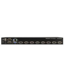 Tripp Lite 8-Port 1U Rackmount USB/PS2 KVM Switch - Steel Housing - 8 x 1 - 8 x HD-15 - 1U - Rack-mountable