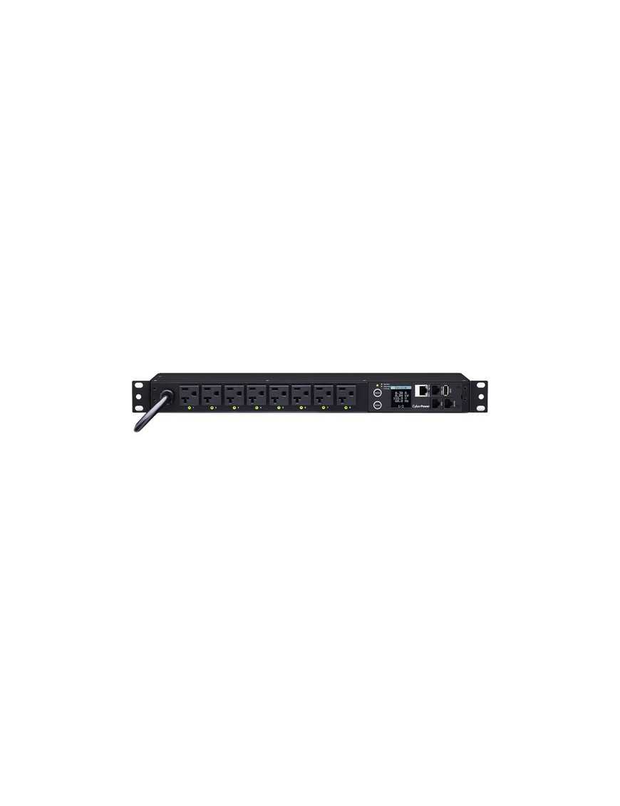 Cyber Power CyberPower PDU41002 8-Outlet PDU - Switched - NEMA 5-15P - 8 x NEMA 5-15R - 120 V AC - Network (RJ-45) - 1U - Horizo