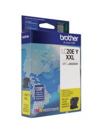 Brother INKvestment LC20EYS Original Super High (XXL Series) Yield Inkjet Ink Cartridge - Yellow Pack - 1200 Pages