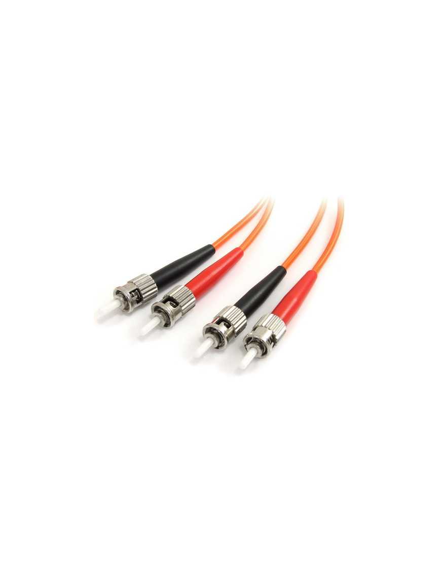 StarTech.com 1m Fiber Optic Cable - Multimode Duplex 62.5/125 - LSZH - ST/ST - OM1 - ST to ST Fiber Patch Cable - Connect fiber 