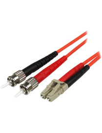 StarTech.com 5m Fiber Optic Cable - Multimode Duplex 50/125 - LSZH - LC/ST - OM2 - LC to ST Fiber Patch Cable - Connect fiber ne