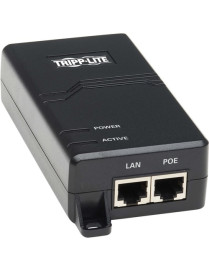 Tripp Lite NPOE-30W-1G PoE Injector - 120 V AC, 230 V AC Input - Ethernet Input Port(s) - Ethernet Output Port(s) - Surface-moun