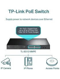 Tp Link TP-Link JetStream 16-Port Gigabit Easy Smart PoE/PoE+ Switch - 16 Ports - Manageable - Gigabit Ethernet - 1000Base-T, 10