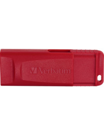 Verbatim Microban Store 'n' Go USB Flash Drive - 128 GB - USB 2.0 Type A - Red - Lifetime Warranty - 1 Each