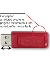 Verbatim Store 'n' Go USB Flash Drive - 32 GB - USB 2.0 Type A - Red - Lifetime Warranty - 1 Each