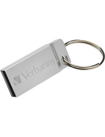 Verbatim 32GB Metal Executive USB Flash Drive - Silver - 32 GB - USB 2.0 - Silver - Lifetime Warranty - 1 Each - TAA Compliant