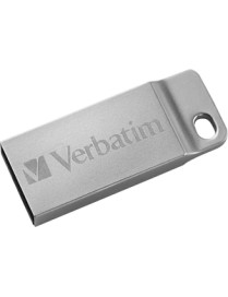 Verbatim 64GB Metal Executive USB Flash Drive - Silver - 64 GB - USB - Silver - Lifetime Warranty - 1 Each - TAA Compliant