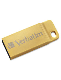 Verbatim Metal Executive USB 3.0 Flash Drive - 64 GB - USB 3.0 - Gold - Lifetime Warranty - 1 Each - TAA Compliant