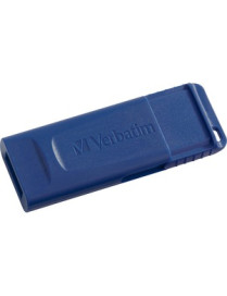 Verbatim 128GB USB Flash Drive - Blue - 128 GB - USB 2.0 Type A - Blue - 5 Year Warranty - 1 Each - TAA Compliant