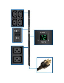 Tripp Lite Metered PDUMV30HV2 48-Outlet PDU - NEMA L6-30P - 8 x IEC 60320 C19, 40 x IEC 60320 C13 - 230 V AC - 5.80 kW - 0U - Ve