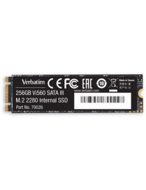 Verbatim Vi560 256 GB Solid State Drive - M.2 2280 Internal - SATA (SATA/600) - Notebook, Desktop PC Device Supported - 110 TB T