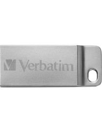 Verbatim 16GB Metal Executive USB Flash Drive - Silver - 16 GB - USB 2.0 - Silver - Lifetime Warranty - 1 Each - TAA Compliant