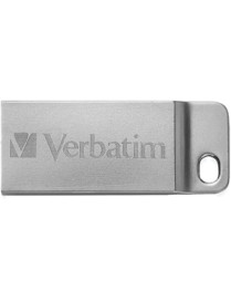 Verbatim 16GB Metal Executive USB Flash Drive - Silver - 16 GB - USB 2.0 - Silver - Lifetime Warranty - 1 Each - TAA Compliant