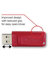 Verbatim Store 'n' Go USB Flash Drive - 16 GB - USB 2.0 - Red - Lifetime Warranty - 1 Each