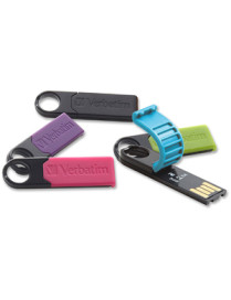 Verbatim 16GB Micro Plus USB Flash Drive - Black - 16 GB - USB 2.0 - Black - 1 Each