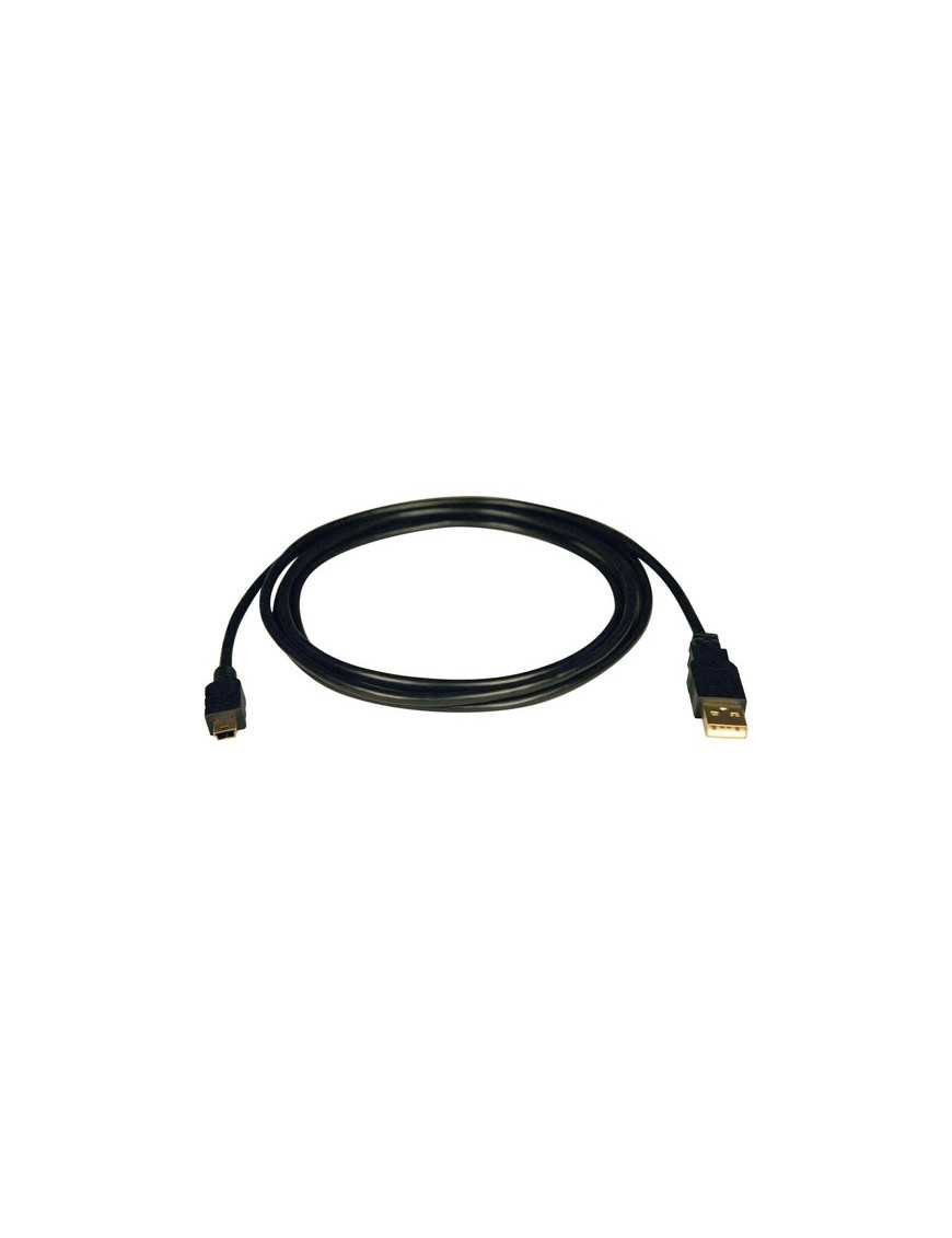 Tripp Lite USB 2.0 A to 5-Pin Mini B Gold Cable - Type A Male USB - Mini Type B Male USB - 1.83m - Black