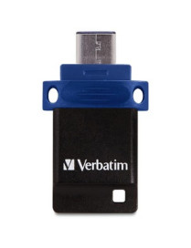 Verbatim 32GB Store 'n' Go Dual USB 3.0 Flash Drive for USB-C Devices - Blue - 32 GB - USB 3.2 (Gen 1) Type C - Blue - Lifetime 