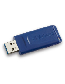 Verbatim 4GB USB Flash Drive - Blue - 4 GB - USB - Blue - 1 Pack - Retractable, Capless