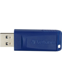 Verbatim 4GB USB Flash Drive - Blue - 4 GB - USB - Blue - 1 Pack - Retractable, Capless