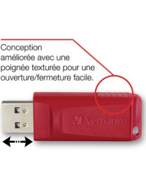 Verbatim 4GB Store 'n' Go USB Flash Drive - Red - 4 GB - USB 2.0 - Red - Lifetime Warranty - 1 Each