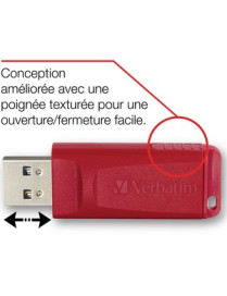 Verbatim Store 'n' Go USB Flash Drive - 64 GB - USB 2.0 Type A - Red - Lifetime Warranty - 1 Each