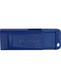 Verbatim 64GB USB Flash Drive - Blue - 64 GB - USB 2.0 Type A - Blue - 5 Year Warranty - 1 Each - TAA Compliant