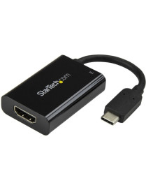 StarTech.com USB C to HDMI 2.0 Adapter 4K 60Hz with 60W Power Delivery Pass-Through Charging - USB Type-C to HDMI Video Converte