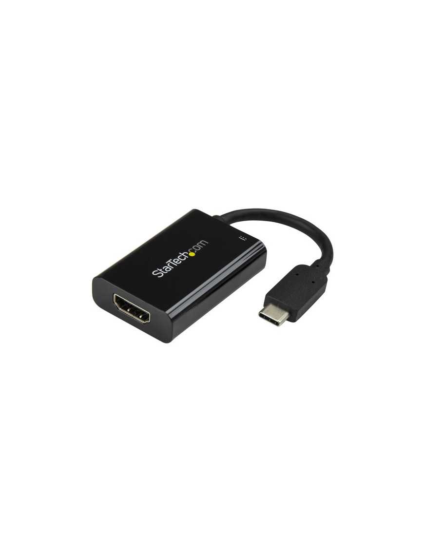 StarTech.com USB C to HDMI 2.0 Adapter 4K 60Hz with 60W Power Delivery Pass-Through Charging - USB Type-C to HDMI Video Converte