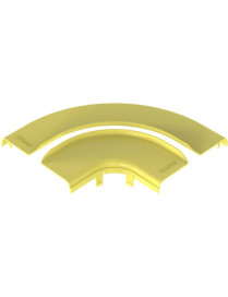 Panduit FiberRunner® Split Cover, Horizontal Right-Angle, 6x4, Yellow - Yellow - 1 - Polycarbonate