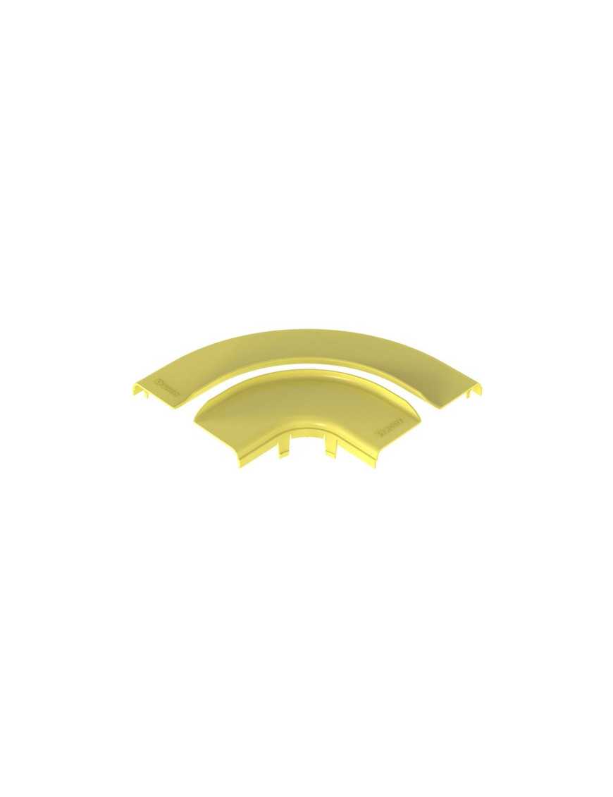 Panduit FiberRunner® Split Cover, Horizontal Right-Angle, 6x4, Yellow - Yellow - 1 - Polycarbonate