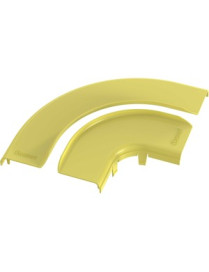 Panduit FiberRunner® Split Cover, Horizontal Right-Angle, 6x4, Yellow - Yellow - 1 - Polycarbonate