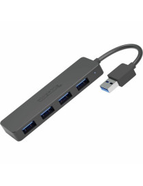 Plugable USB3-HUB4A USB Hub - USB 3.0 - External - 4 USB Port(s) - 4 USB 3.0 Port(s) - PC, Linux, Chrome OS, Mac, Android