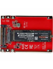 StarTech.com M.2 to U.3 Adapter, For M.2 NVMe SSDs, PCIe M.2 Drive to 2.5inch U.3 (SFF-TA-1001) Host Adapter/Converter, TAA Comp