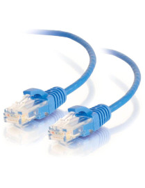 C2G 7ft Cat6 Slim Snagless Unshielded (UTP) Ethernet Cable - Blue - Category 6 Network Cable for Network Device - First End: 1 x