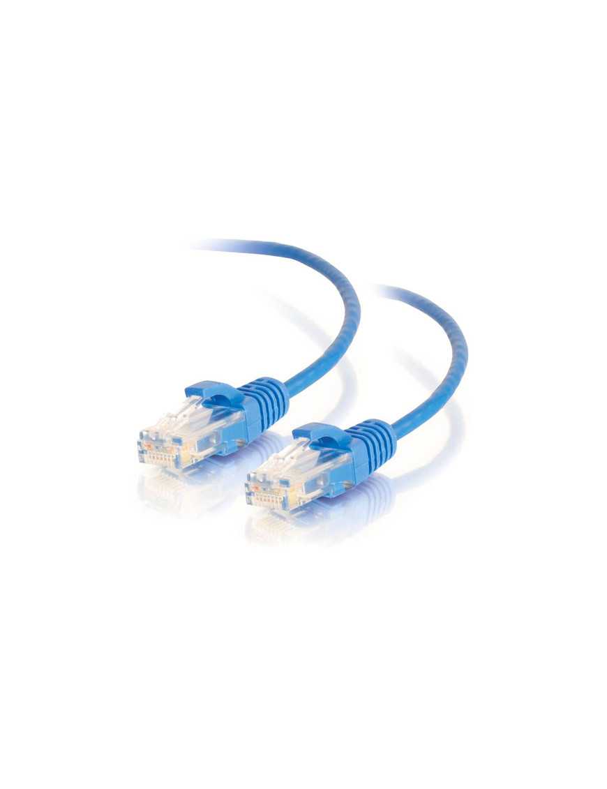 C2G 7ft Cat6 Slim Snagless Unshielded (UTP) Ethernet Cable - Blue - Category 6 Network Cable for Network Device - First End: 1 x